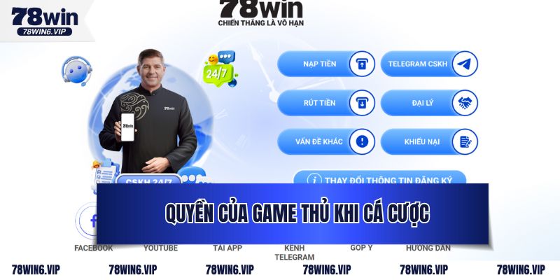 Quyền của game thủ khi cá cược