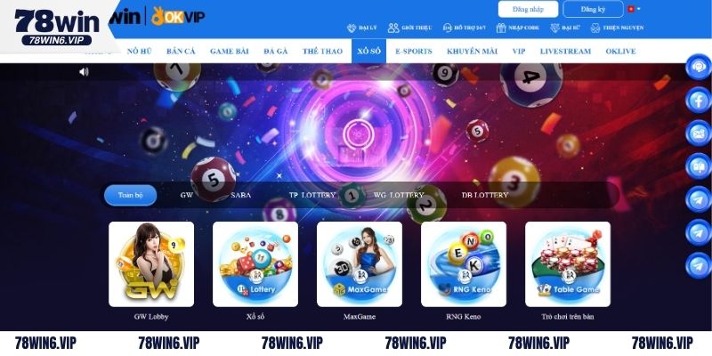 Sảnh quay số 78WIN là điểm đến thú vị cho những ai yêu thích thử vận may